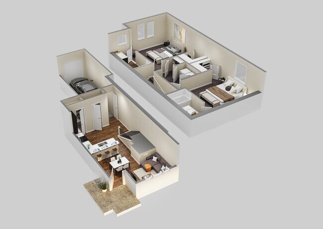 2bed 2bath apartment 5008-203 floor plan